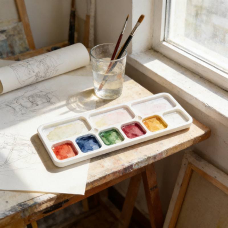 Acrylic Pour Paint - Çok Bölmeli Plastik Boya Karıştırma Paleti