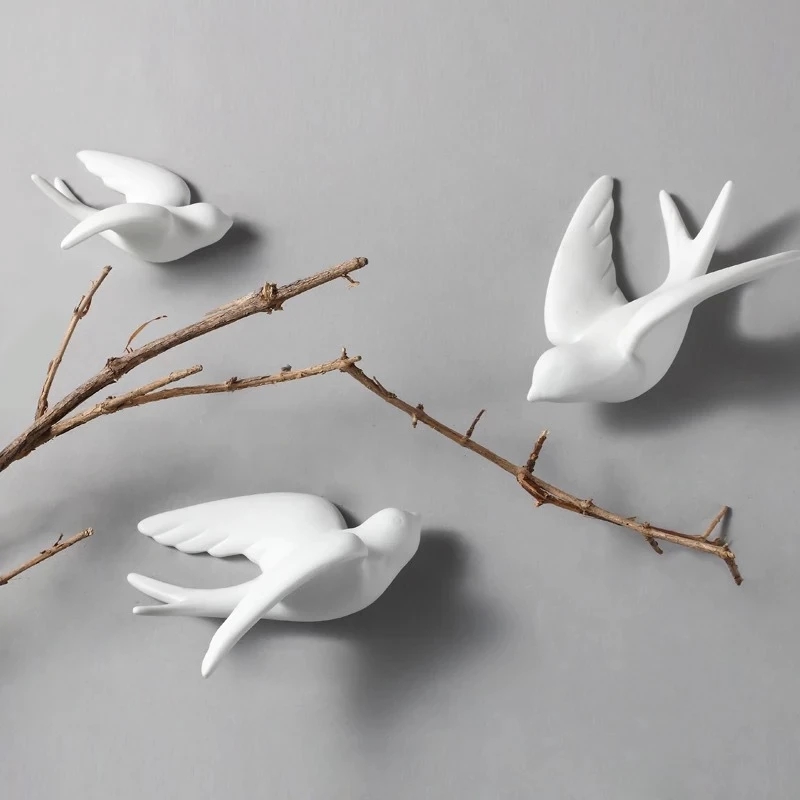 Art Craft Background - Yaratıcı Seramik Kuşlar Duvar Asılı Güvercin