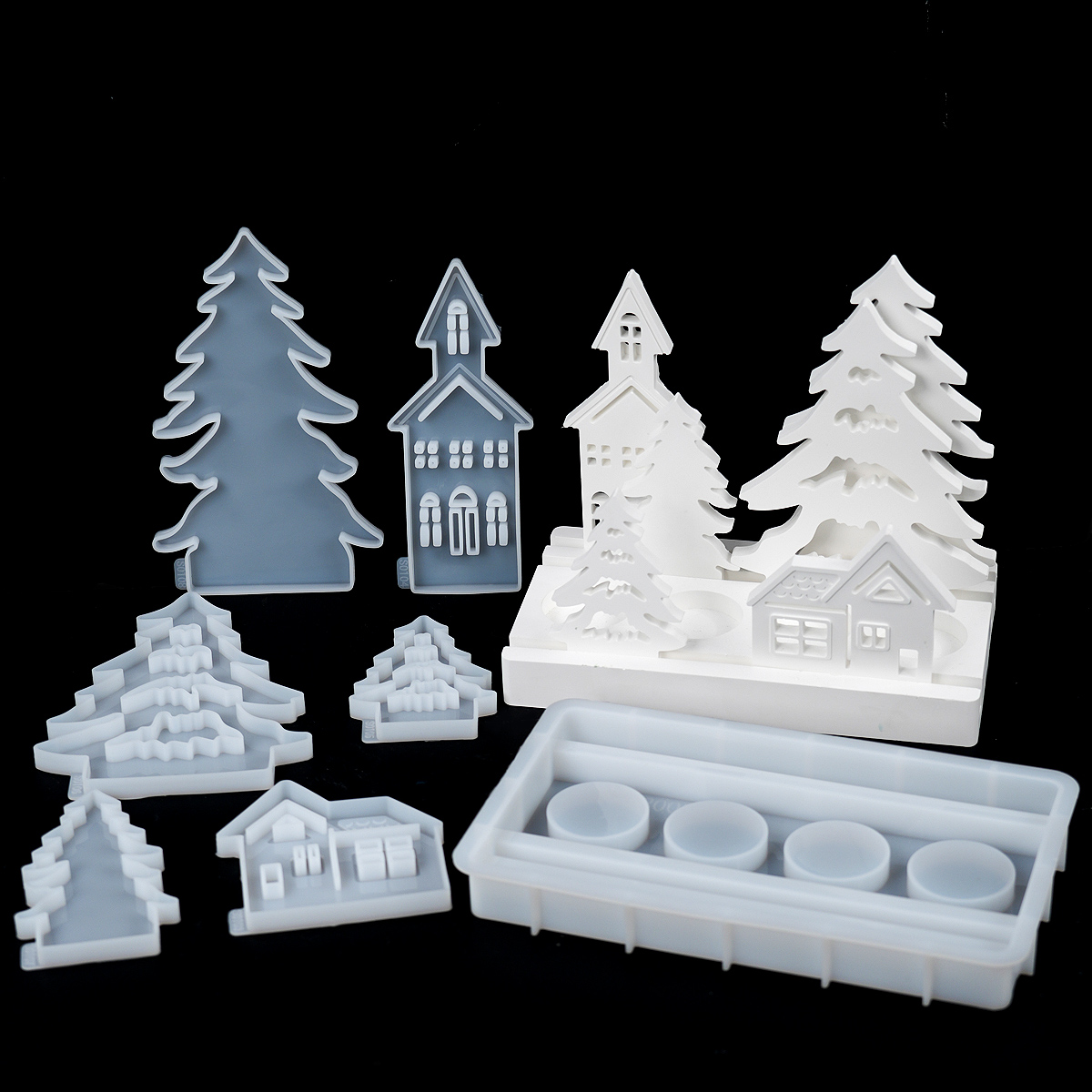 Art Craft House Making - Noel Süs Mumluk silikon kalıp DIY