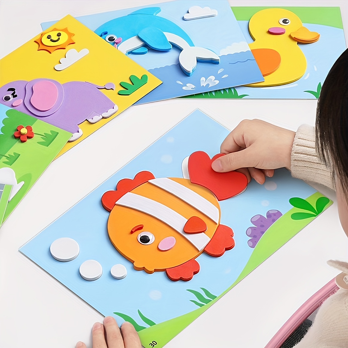Art Craft Education - Çocuklar için 3D Çıkartmalar, Tek Kullanımlık,