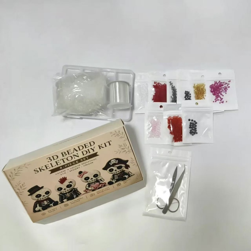 Art Craft Holiday - Yaratıcı 3d Boncuklu Kafatası Diy El