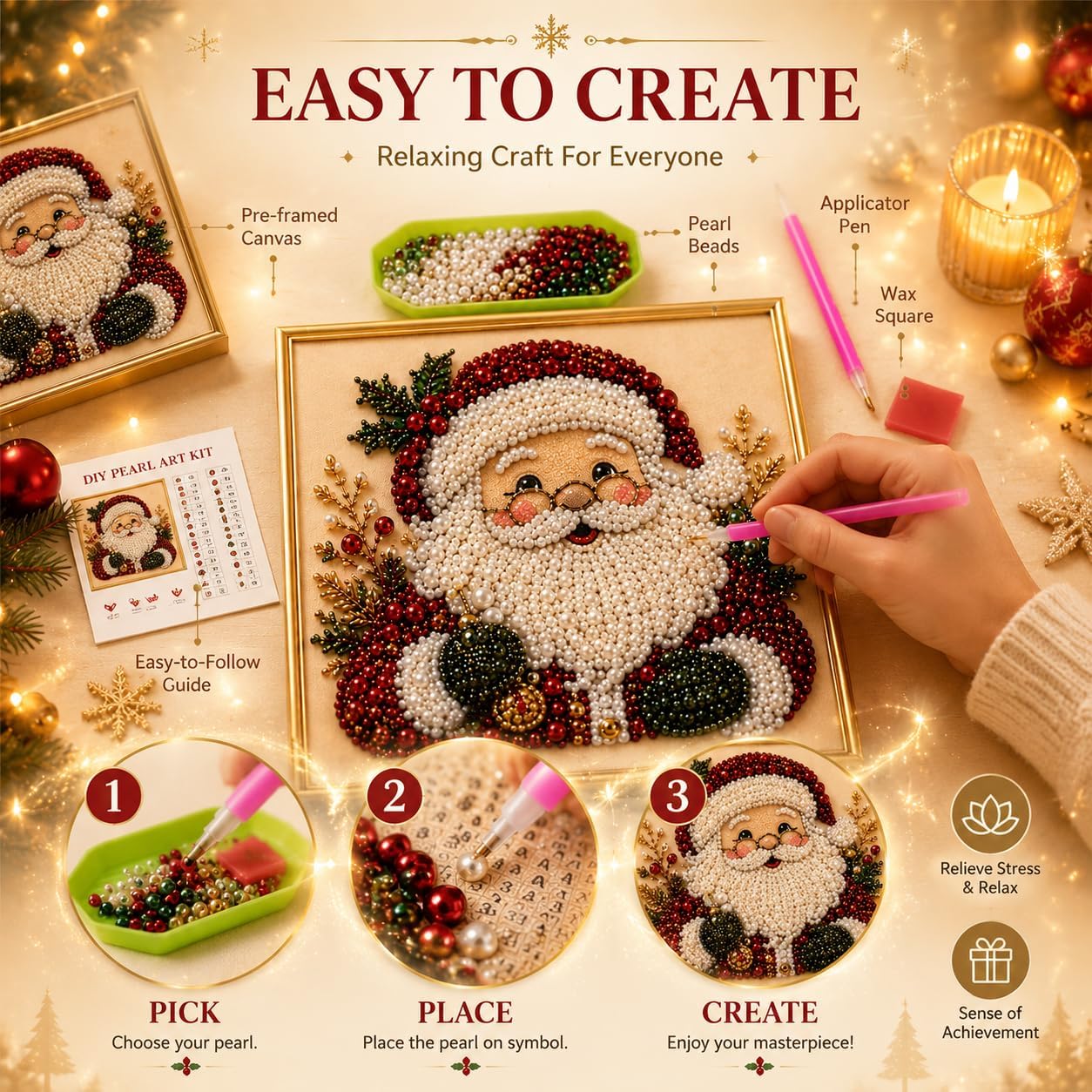 Kendin Yap Noel İnci Elmas Boy - Art Craft Holiday incelemesi ve fiyatı