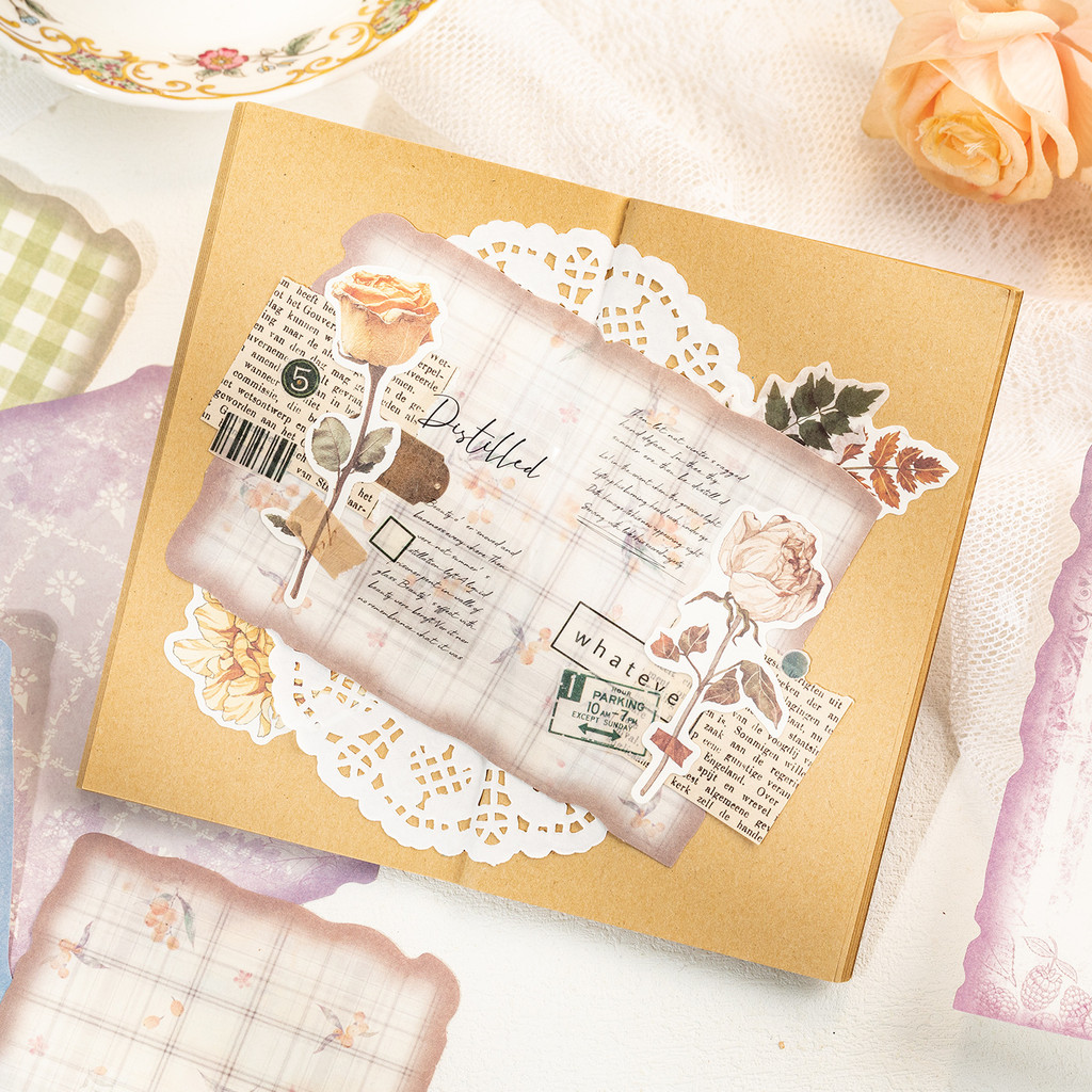 30 yaprak Vintage Scrapbook Ka - Art Craft Background incelemesi ve fiyatı